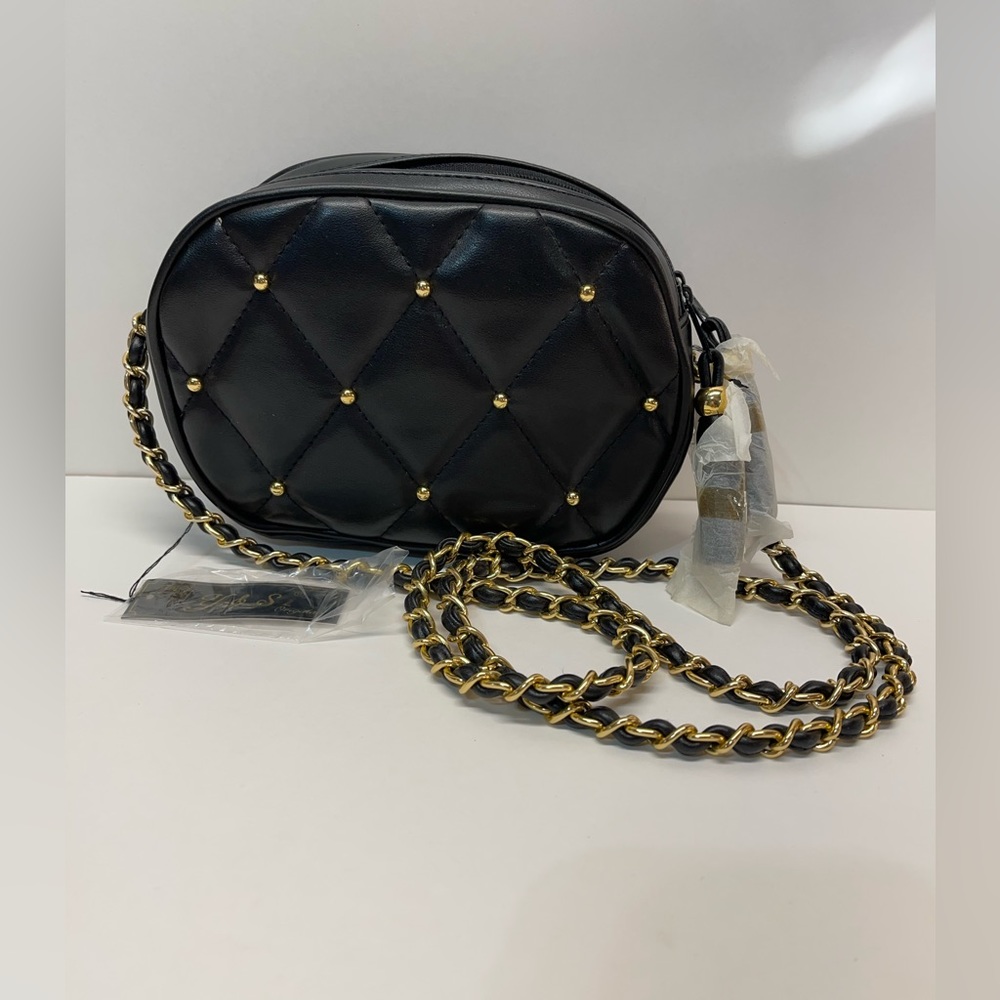 NWT Another Y&S 8x6x4 Handbag Black Studded